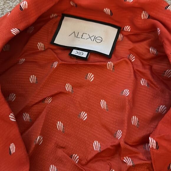 ALEXIE XS orange red blouse new - Picture 2 of 4